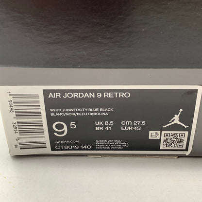 【中古品】【メンズ】 NIKE ナイキ CT8019-140 AIR JORDAN９”UNIVERSITY BLUE” WHITE.BLACK SIZE:27.5cm 黒タグ.箱有 スニーカー 靴 つま先・踵変色あり 160-260621-io-04-fuzh 万代Net店