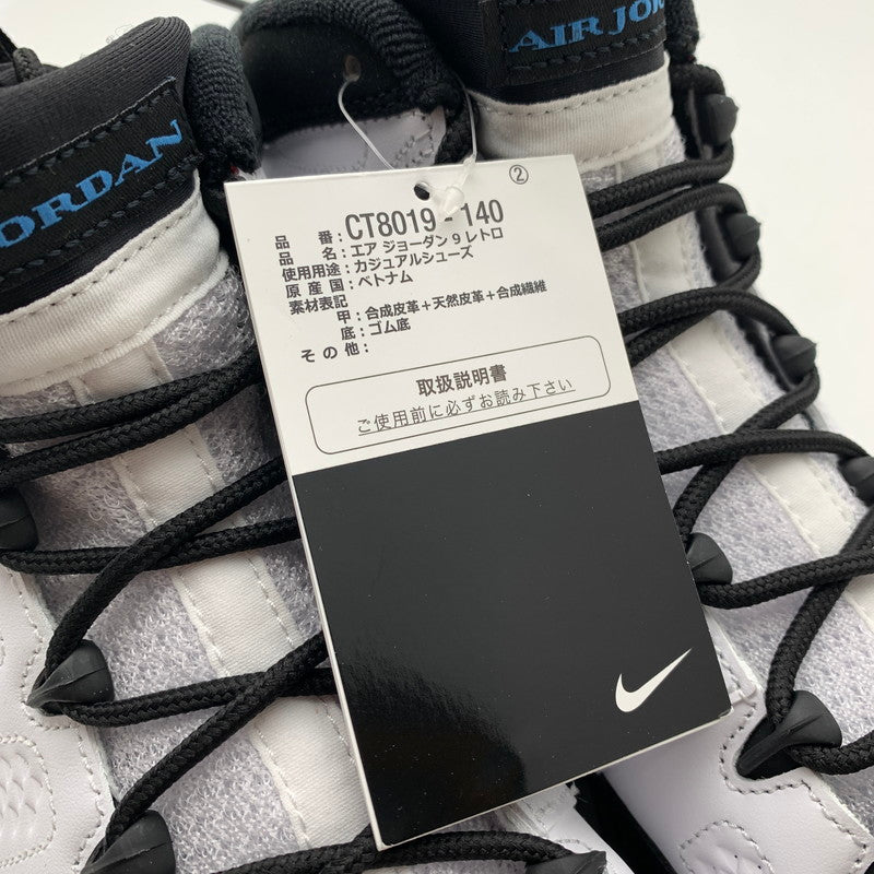 【中古品】【メンズ】 NIKE ナイキ CT8019-140 AIR JORDAN９”UNIVERSITY BLUE” WHITE.BLACK SIZE:27.5cm 黒タグ.箱有 スニーカー 靴 つま先・踵変色あり 160-260621-io-04-fuzh 万代Net店