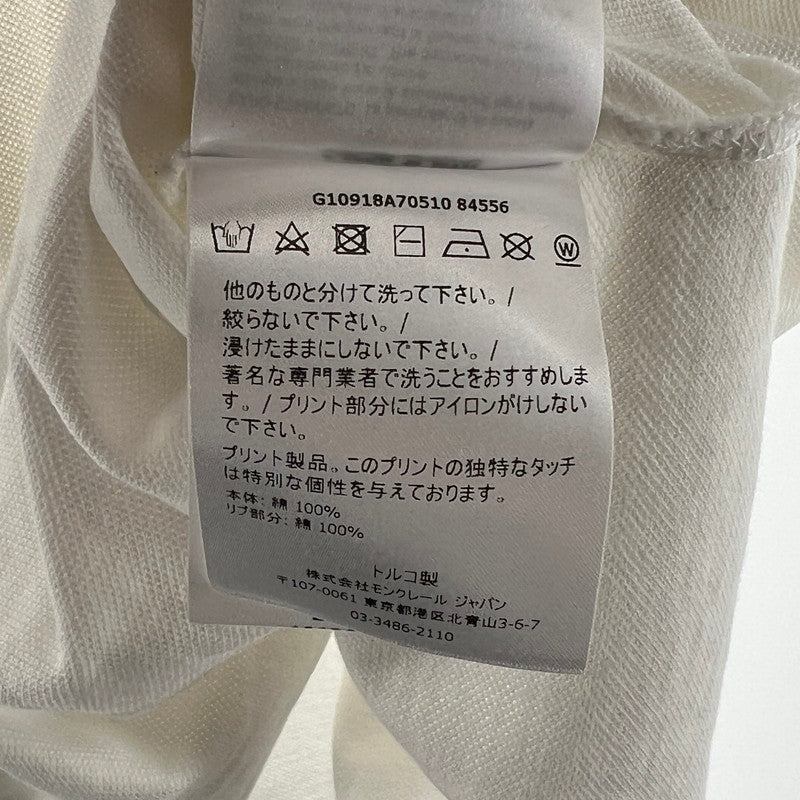 【中古品】【メンズ】 MONCLER モンクレール G10918A70510 84556 MAGLIA POLO MANICA CORTA 141-260619-ny-06-fuzh サイズ：XL カラー：ホワイト 万代Net店