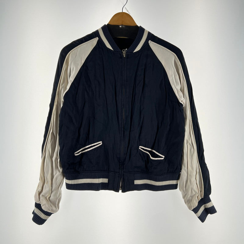 【中古品】【メンズ】 HARLEY DAVIDSON ハーレーダビッドソン スカジャン 145-260619-ny-09-fuzh サイズ：M カラー：ネイビー ホワイト 万代Net店