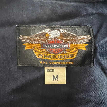 【中古品】【メンズ】 HARLEY DAVIDSON ハーレーダビッドソン スカジャン 145-260619-ny-09-fuzh サイズ：M カラー：ネイビー ホワイト 万代Net店