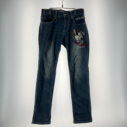 【中古品】【メンズ】 VANSON DENIM PANTS バンソン デニムパンツ INDIGO SIZE:W30 ウサギ　※使用感有 156-260619-ny-13-fuzh サイズ：W30 カラー：インディゴ 万代Net店