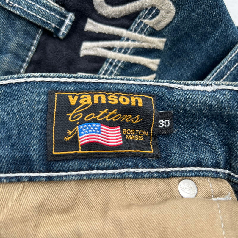 【中古品】【メンズ】 VANSON DENIM PANTS バンソン デニムパンツ INDIGO SIZE:W30 ウサギ　※使用感有 156-260619-ny-13-fuzh サイズ：W30 カラー：インディゴ 万代Net店