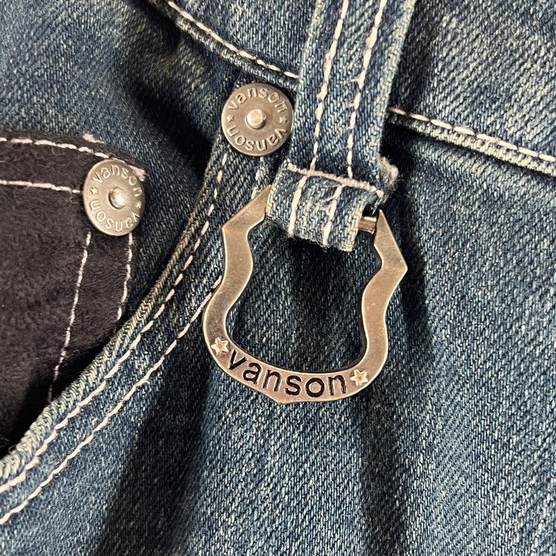 【中古品】【メンズ】 VANSON DENIM PANTS バンソン デニムパンツ INDIGO SIZE:W30 ウサギ　※使用感有 156-260619-ny-13-fuzh サイズ：W30 カラー：インディゴ 万代Net店