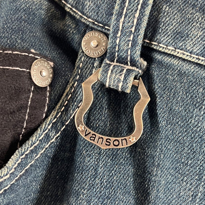 【中古品】【メンズ】 VANSON DENIM PANTS バンソン デニムパンツ INDIGO SIZE:W30 ウサギ　※使用感有 156-260619-ny-13-fuzh サイズ：W30 カラー：インディゴ 万代Net店