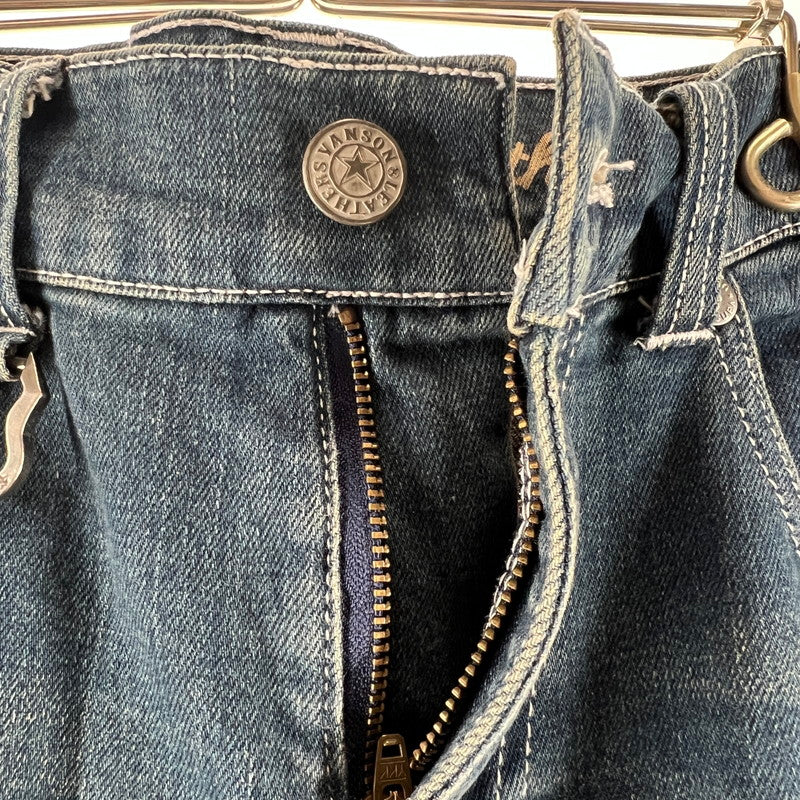 【中古品】【メンズ】 VANSON DENIM PANTS バンソン デニムパンツ INDIGO SIZE:W30 ウサギ　※使用感有 156-260619-ny-13-fuzh サイズ：W30 カラー：インディゴ 万代Net店