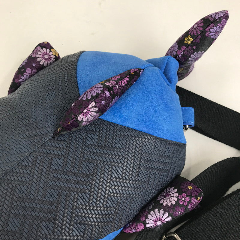 【中古品】【レディース】 雅結 ボディバッグ ブルー.和柄 2WAY ジンベエザメ カバン かわいい 可愛い ※ほつれあり 188-260711-io-56-fuzh 万代Net店