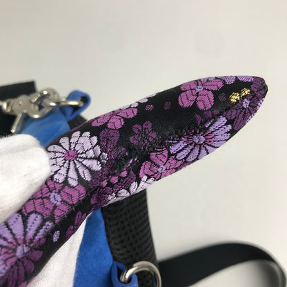 【中古品】【レディース】 雅結 ボディバッグ ブルー.和柄 2WAY ジンベエザメ カバン かわいい 可愛い ※ほつれあり 188-260711-io-56-fuzh 万代Net店
