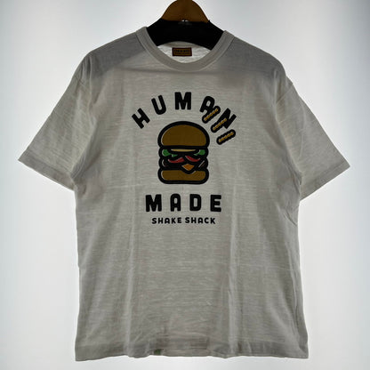 【中古品】【メンズ】 HUMAN MADE×SHAKE SHACK ヒューマンメイド×シェイク・シャック SS T-SHIRT ハンバーガー 142-260619-ny-01-fuzh サイズ：L カラー：ホワイト 万代Net店