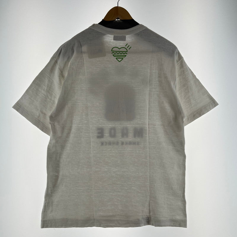 【中古品】【メンズ】 HUMAN MADE×SHAKE SHACK ヒューマンメイド×シェイク・シャック SS T-SHIRT ハンバーガー 142-260619-ny-01-fuzh サイズ：L カラー：ホワイト 万代Net店