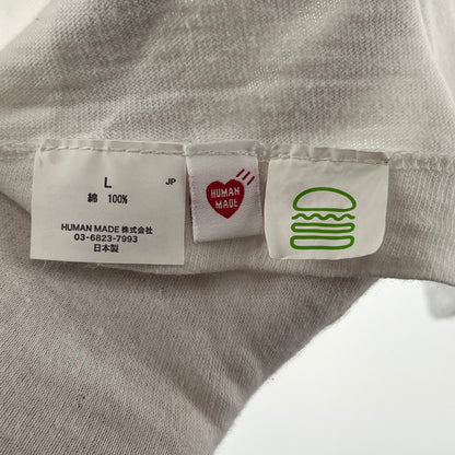 【中古品】【メンズ】 HUMAN MADE×SHAKE SHACK ヒューマンメイド×シェイク・シャック SS T-SHIRT ハンバーガー 142-260619-ny-01-fuzh サイズ：L カラー：ホワイト 万代Net店