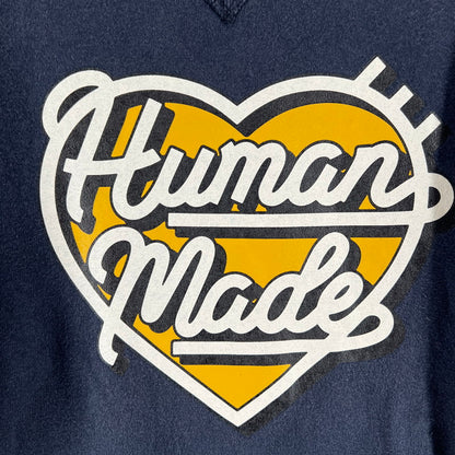 【中古品】【メンズ】 HUMAN MADE ヒューマン メイド GRAPHIC SWEAT SHIRT グラフィック スウェット シャツ 142-260619-ny-02-fuzh サイズ：M カラー：ネイビー 万代Net店