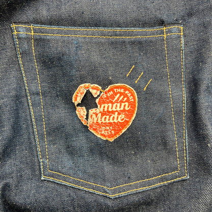 【中古品】【メンズ】 HUMAN MADE ヒューマン メイド STRAIGHT DENIM PANTS ストレートデニムパンツ PAST 153-260619-ny-12-fuzh サイズ：30 カラー：インディゴ 万代Net店