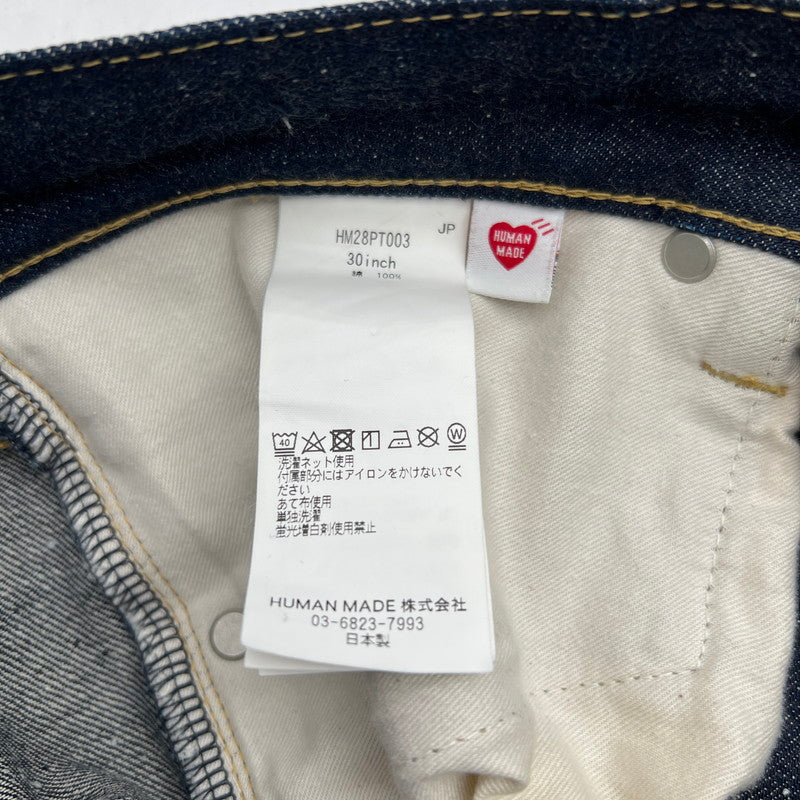 【中古品】【メンズ】 HUMAN MADE ヒューマン メイド STRAIGHT DENIM PANTS ストレートデニムパンツ PAST 153-260619-ny-12-fuzh サイズ：30 カラー：インディゴ 万代Net店