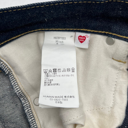 【中古品】【メンズ】 HUMAN MADE ヒューマン メイド STRAIGHT DENIM PANTS ストレートデニムパンツ PAST 153-260619-ny-12-fuzh サイズ：30 カラー：インディゴ 万代Net店