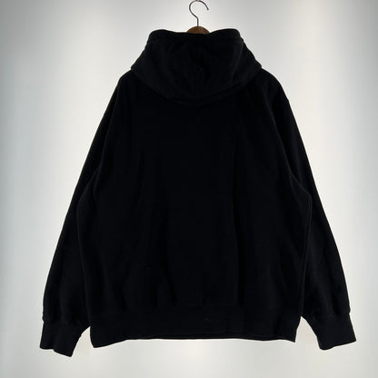 【中古品】【メンズ】 SUPREM シュプリーム PULLOVER PARKA プルオーバー パーカー CLASSIC 刺しゅうロゴ 149-260619-ny-04-fuzh サイズ：L カラー：ブラック 万代Net店