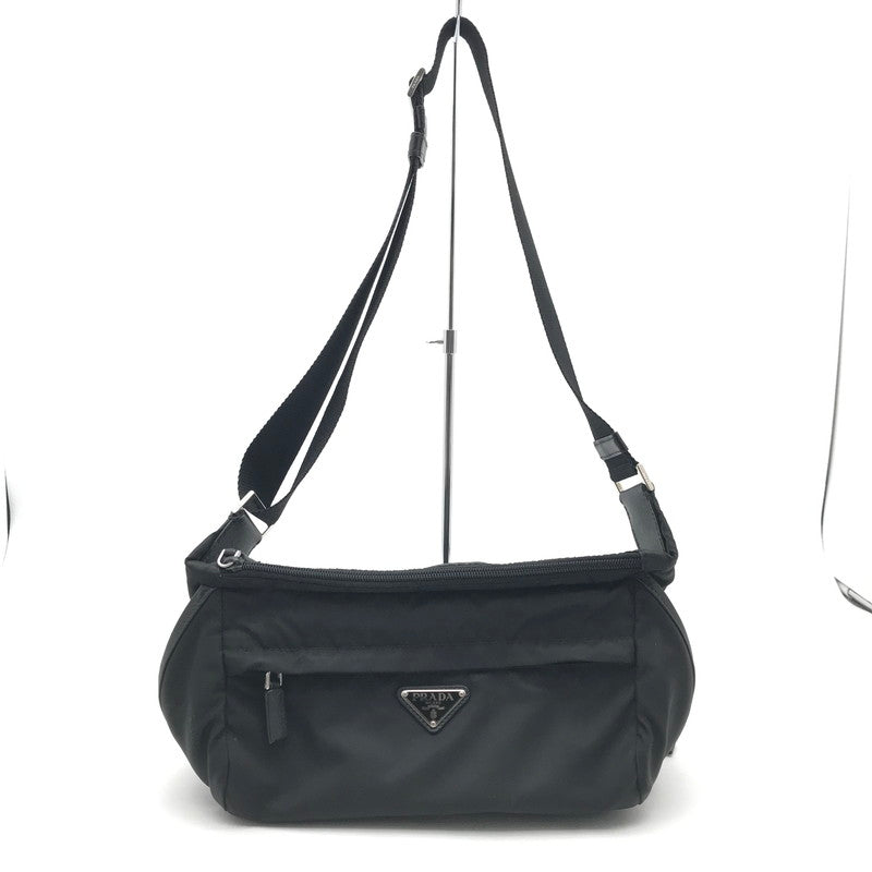 【中古品】【メンズ】 PRADA プラダ RE NYLON SHOULDER BAG BLACK ナイロンショルダーバッグ カバン カラーブラック 180-260626-ky-92-fuzh 万代Net店