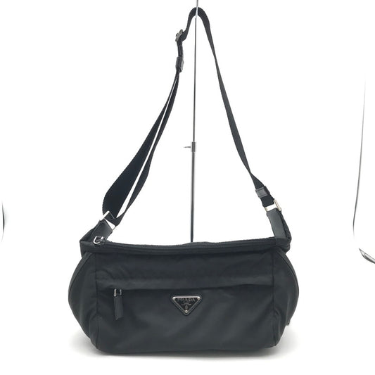 【中古品】【メンズ】 PRADA プラダ RE NYLON SHOULDER BAG BLACK ナイロンショルダーバッグ カバン カラーブラック 180-260626-ky-92-fuzh 万代Net店