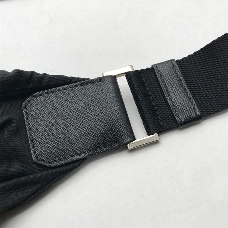 【中古品】【メンズ】 PRADA プラダ RE NYLON SHOULDER BAG BLACK ナイロンショルダーバッグ カバン カラーブラック 180-260626-ky-92-fuzh 万代Net店