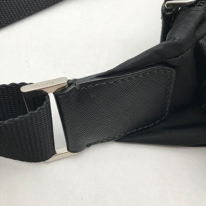 【中古品】【メンズ】 PRADA プラダ RE NYLON SHOULDER BAG BLACK ナイロンショルダーバッグ カバン カラーブラック 180-260626-ky-92-fuzh 万代Net店