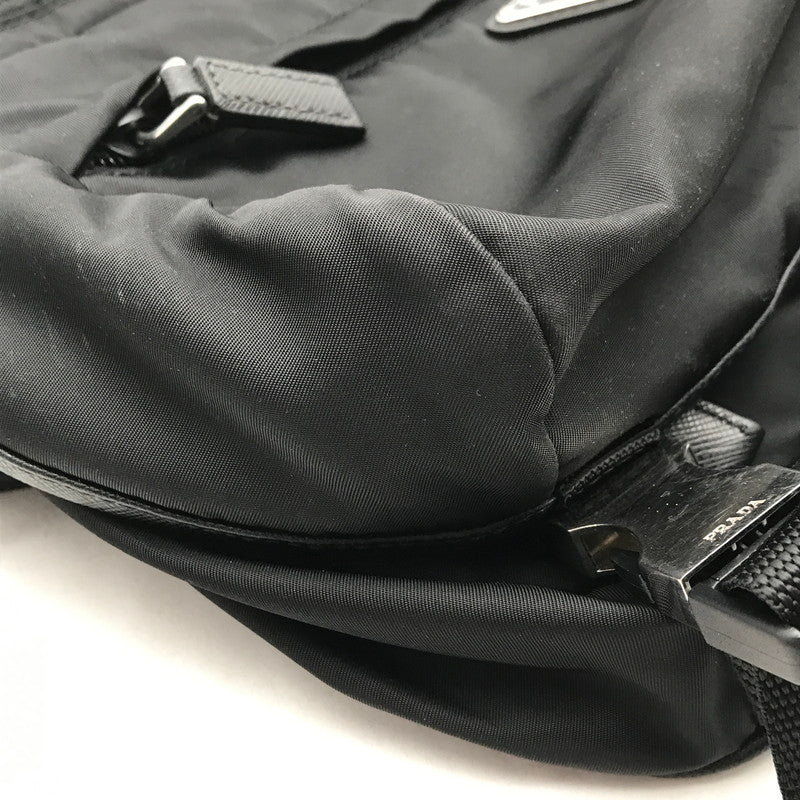 【中古品】【メンズ】 PRADA プラダ RE NYLON SHOULDER BAG BLACK ナイロンショルダーバッグ カバン カラーブラック 180-260626-ky-92-fuzh 万代Net店