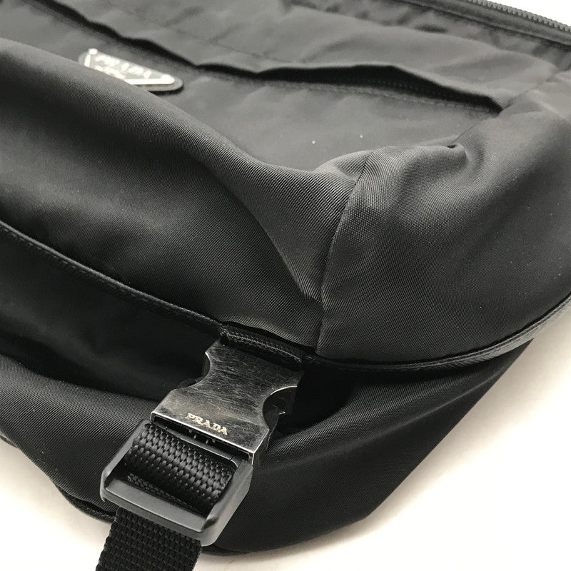 【中古品】【メンズ】 PRADA プラダ RE NYLON SHOULDER BAG BLACK ナイロンショルダーバッグ カバン カラーブラック 180-260626-ky-92-fuzh 万代Net店