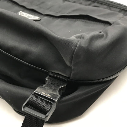 【中古品】【メンズ】 PRADA プラダ RE NYLON SHOULDER BAG BLACK ナイロンショルダーバッグ カバン カラーブラック 180-260626-ky-92-fuzh 万代Net店