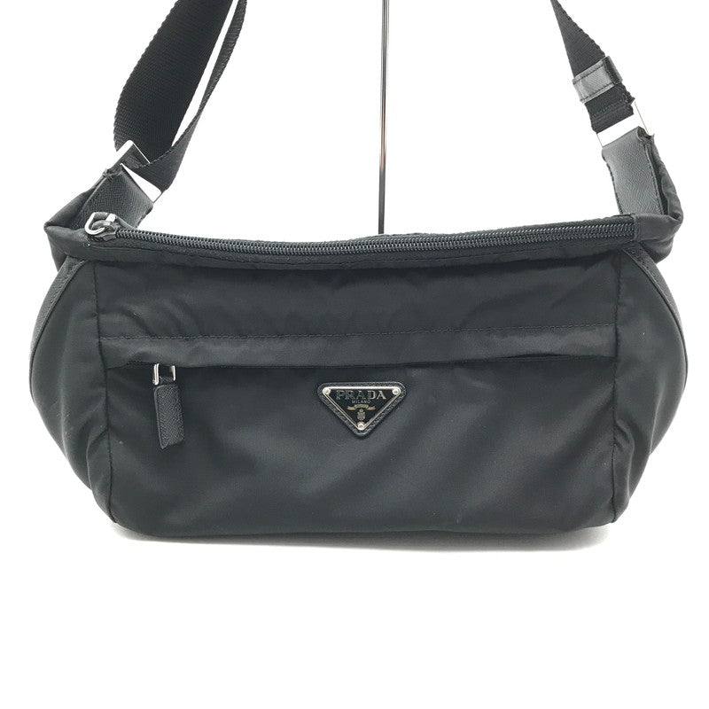 【中古品】【メンズ】 PRADA プラダ RE NYLON SHOULDER BAG BLACK ナイロンショルダーバッグ カバン カラーブラック 180-260626-ky-92-fuzh 万代Net店