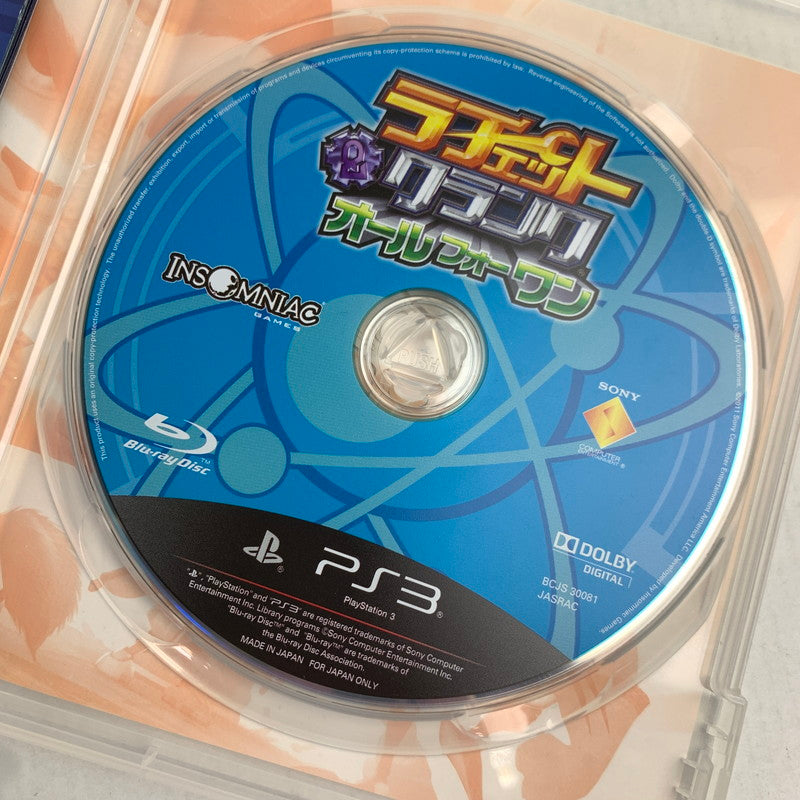 【中古品】 PS3 ラチェット＆クランク オールフォーワン プレステ3 ゲームソフト 動作確認済 取説に傷みあり [CERO区分_A / 全年齢対象商品] 023-260621-io-08-fuzh 万代Net店