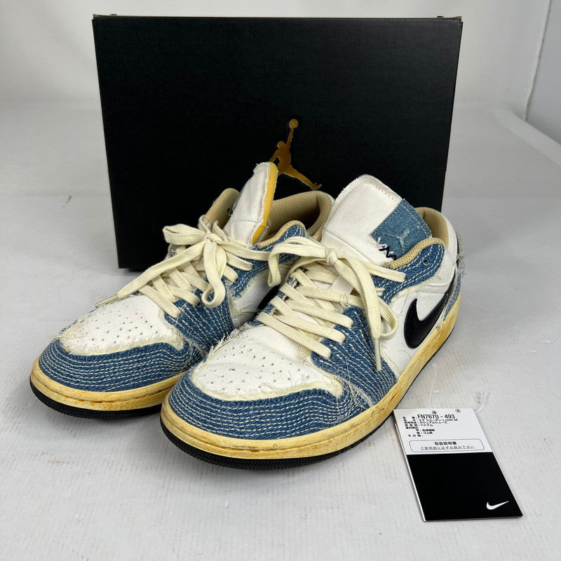 【中古品】【メンズ】 NIKE ナイキ FN7670-493 AIR JORDAN 1 LOW SE "WORLD MAKE JAPAN エア ジョーダン 1 ロー エスイー ワールド メイク ジャパン 靴 160-260619-mh-10-fuzh サイズ：27.5cm カラー：ホワイト デニム 万代Net店