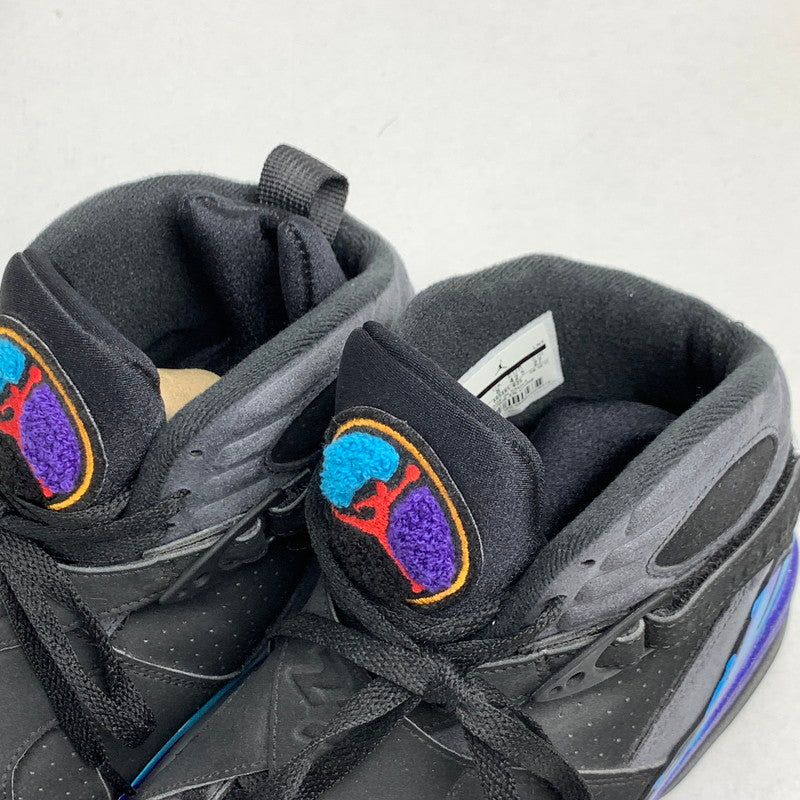 【中古品】【メンズ】 NIKE ナイキ305381-025 AIR JORDAN 8 RETRO エアジョーダン8 レトロ ”AQUA" カラー BLACK SIZE:27.0 スニーカー 靴 160-260618-ky-07-fuzh 万代Net店