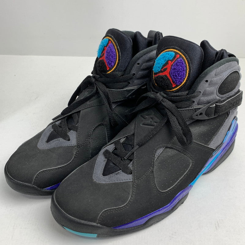 【中古品】【メンズ】 NIKE ナイキ305381-025 AIR JORDAN 8 RETRO エアジョーダン8 レトロ ”AQUA" カラー BLACK SIZE:27.0 スニーカー 靴 160-260618-ky-07-fuzh 万代Net店