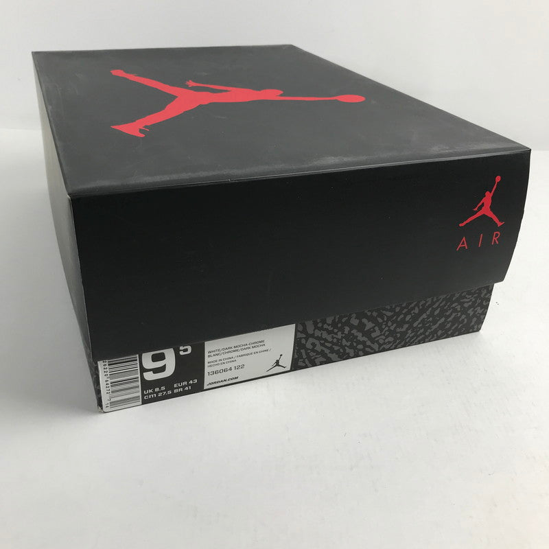 【中古品】【メンズ】 NIKE ナイキ AIR JORDAN 3 RETRO エアジョーダン3 レトロ 136064-122 DARK MOCHA-CHROME カラー WHITE SIZE:27.5cm スニーカー 靴 160-260618-ky-14-fuzh 万代Net店