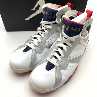 【中古品】【メンズ】 NIKE ナイキ 304775-135 AIR JORDAN 7 RETRO AJ7 OLYMPIC WHITE SIZE:27.5cm 黒タグ.箱付属 スニーカー 靴 汚れ・一部べたつきあり 160-260621-io-03-fuzh 万代Net店