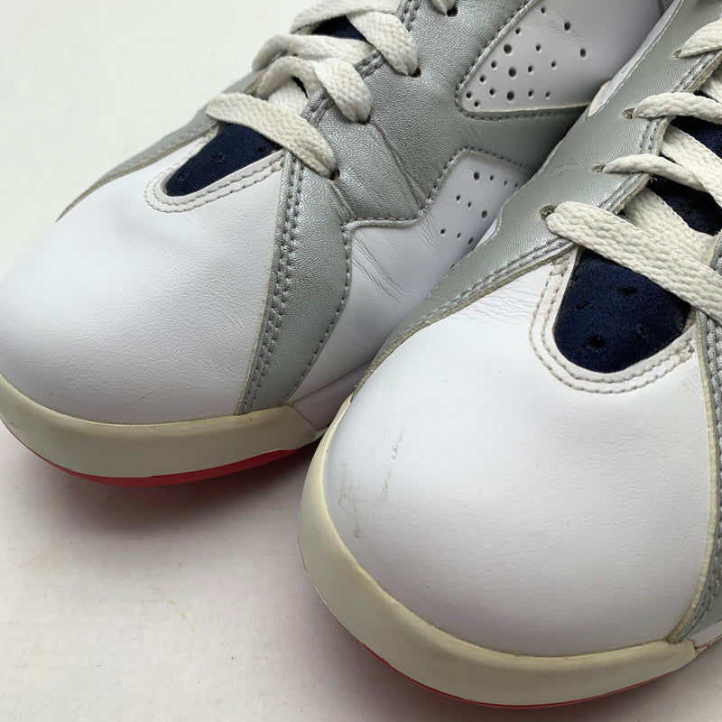 【中古品】【メンズ】 NIKE ナイキ 304775-135 AIR JORDAN 7 RETRO AJ7 OLYMPIC WHITE SIZE:27.5cm 黒タグ.箱付属 スニーカー 靴 汚れ・一部べたつきあり 160-260621-io-03-fuzh 万代Net店