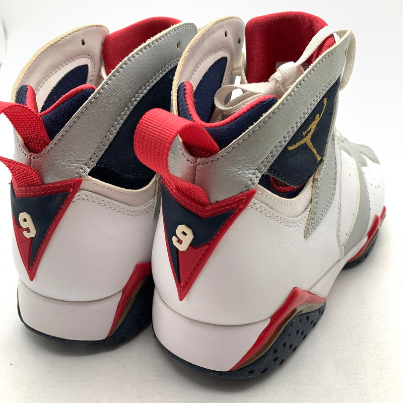 【中古品】【メンズ】 NIKE ナイキ 304775-135 AIR JORDAN 7 RETRO AJ7 OLYMPIC WHITE SIZE:27.5cm 黒タグ.箱付属 スニーカー 靴 汚れ・一部べたつきあり 160-260621-io-03-fuzh 万代Net店