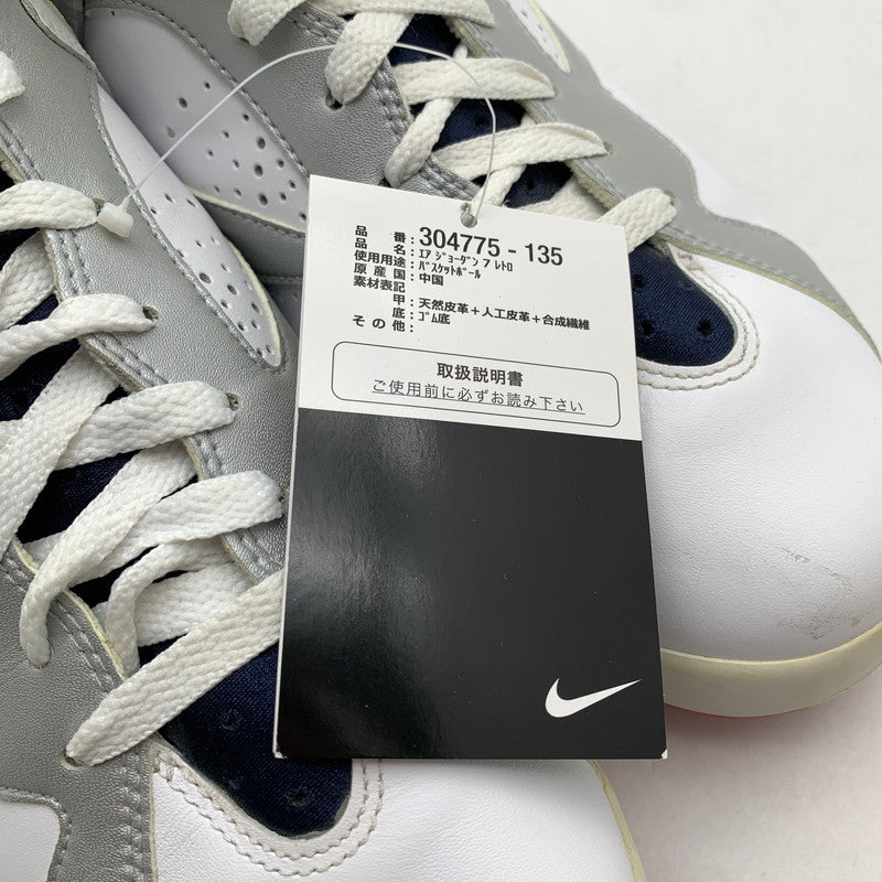 【中古品】【メンズ】 NIKE ナイキ 304775-135 AIR JORDAN 7 RETRO AJ7 OLYMPIC WHITE SIZE:27.5cm 黒タグ.箱付属 スニーカー 靴 汚れ・一部べたつきあり 160-260621-io-03-fuzh 万代Net店