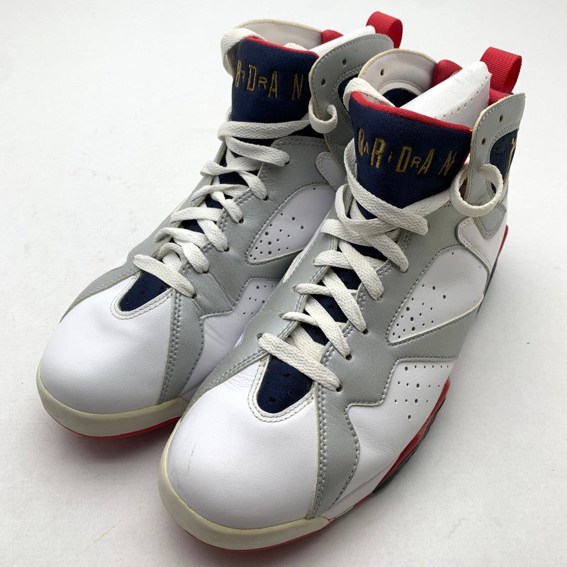 【中古品】【メンズ】 NIKE ナイキ 304775-135 AIR JORDAN 7 RETRO AJ7 OLYMPIC WHITE SIZE:27.5cm 黒タグ.箱付属 スニーカー 靴 汚れ・一部べたつきあり 160-260621-io-03-fuzh 万代Net店