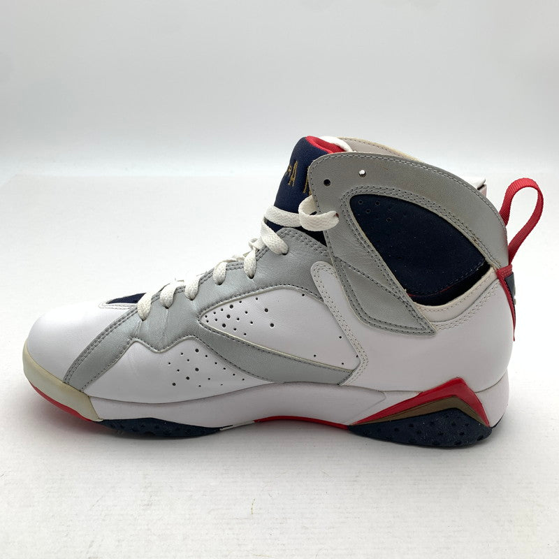 【中古品】【メンズ】 NIKE ナイキ 304775-135 AIR JORDAN 7 RETRO AJ7 OLYMPIC WHITE SIZE:27.5cm 黒タグ.箱付属 スニーカー 靴 汚れ・一部べたつきあり 160-260621-io-03-fuzh 万代Net店