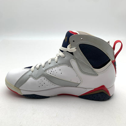 【中古品】【メンズ】 NIKE ナイキ 304775-135 AIR JORDAN 7 RETRO AJ7 OLYMPIC WHITE SIZE:27.5cm 黒タグ.箱付属 スニーカー 靴 汚れ・一部べたつきあり 160-260621-io-03-fuzh 万代Net店