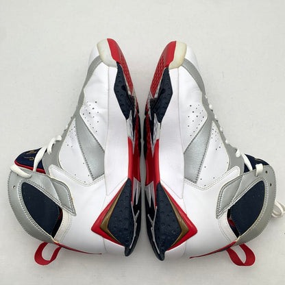 【中古品】【メンズ】 NIKE ナイキ 304775-135 AIR JORDAN 7 RETRO AJ7 OLYMPIC WHITE SIZE:27.5cm 黒タグ.箱付属 スニーカー 靴 汚れ・一部べたつきあり 160-260621-io-03-fuzh 万代Net店