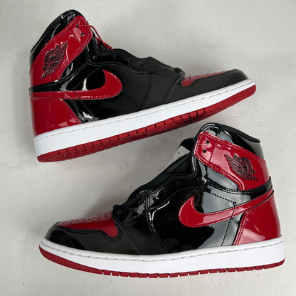 【中古美品】【メンズ】 NIKE ナイキ 555088-063 AIR JORDAN 1 HIGH OG " PATENT BREDエア ジョーダン 1 ハイ オージー パテント ブレッド靴 160-260619-mh-11-fuzh サイズ：27.5cm カラー：レッド ブラック 万代Net店