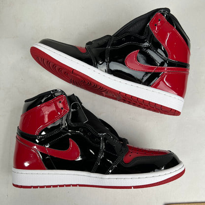 【中古美品】【メンズ】 NIKE ナイキ 555088-063 AIR JORDAN 1 HIGH OG " PATENT BREDエア ジョーダン 1 ハイ オージー パテント ブレッド靴 160-260619-mh-11-fuzh サイズ：27.5cm カラー：レッド ブラック 万代Net店
