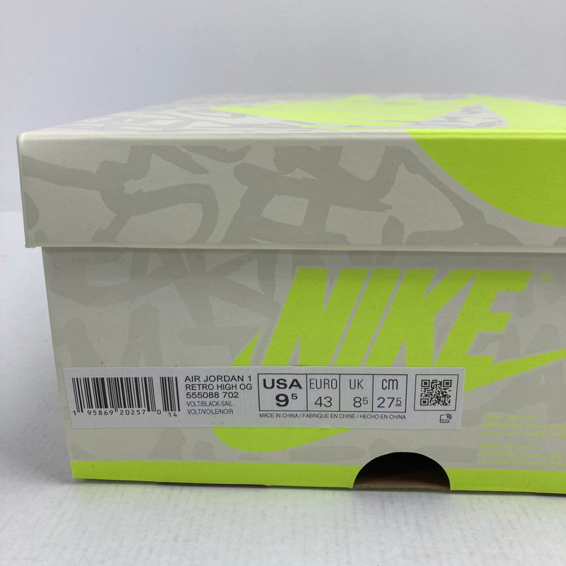 【中古品】【メンズ】 NIKE ナイキ AIR JORDAN1 HIGH OG エアジョーダン1 ハイ 555088-702 NEON YELLOW SIZE:27.5cm スニーカー 靴 160-260618-ky-12-fuzh 万代Net店