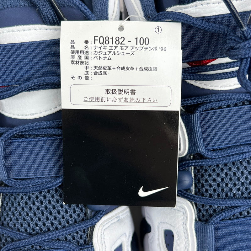 【中古美品】【メンズ】 NIKE ナイキ FQ8182-100 AIR MORE UPTEMPO 96 OLYMPIC エア モア アップテンポ 96 オリンピックスニーカー 靴 160-260619-mh-07-fuzh サイズ：27.5cm カラー：ネイビー ホワイト 万代Net店