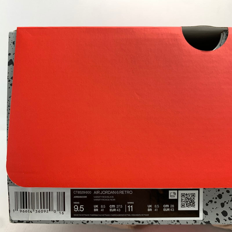 【中古品】【メンズ】 NIKE ナイキ CT8529-600 AIR JORDAN 6 RETRO エアジョーダン6 レトロ "TORO BRAVO" カラー RED SIZE:27.5cmスニーカー 靴 160-260618-ky-08-fuzh 万代Net店