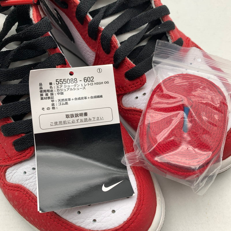【中古品】【メンズ】 NIKE × SPIDERMAN ナイキ スパイダーマン 555088-602 AIR JORDAN１ORIGIN STORY "GYM RED WHITE PHOTO BLUE BLACK" エアジョーダン 1 スニーカー 靴 160-260618-mh-28-fuzh サイズ：27.5cm カラー：ホワイト レッド 万代Net店
