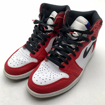 【中古品】【メンズ】 NIKE × SPIDERMAN ナイキ スパイダーマン 555088-602 AIR JORDAN１ORIGIN STORY "GYM RED WHITE PHOTO BLUE BLACK" エアジョーダン 1 スニーカー 靴 160-260618-mh-28-fuzh サイズ：27.5cm カラー：ホワイト レッド 万代Net店
