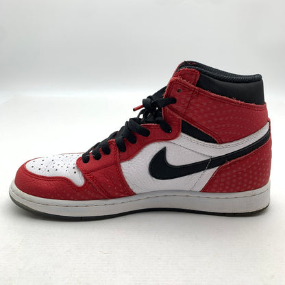 【中古品】【メンズ】 NIKE × SPIDERMAN ナイキ スパイダーマン 555088-602 AIR JORDAN１ORIGIN STORY "GYM RED WHITE PHOTO BLUE BLACK" エアジョーダン 1 スニーカー 靴 160-260618-mh-28-fuzh サイズ：27.5cm カラー：ホワイト レッド 万代Net店