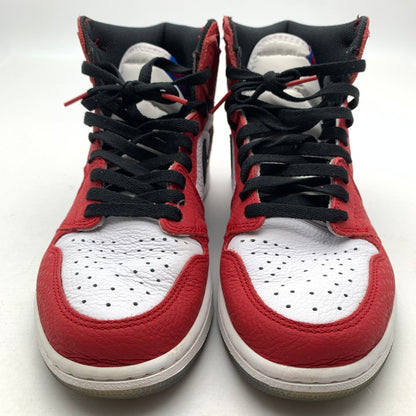 【中古品】【メンズ】 NIKE × SPIDERMAN ナイキ スパイダーマン 555088-602 AIR JORDAN１ORIGIN STORY "GYM RED WHITE PHOTO BLUE BLACK" エアジョーダン 1 スニーカー 靴 160-260618-mh-28-fuzh サイズ：27.5cm カラー：ホワイト レッド 万代Net店